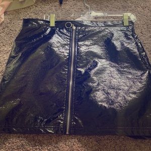 Black pleather skirt